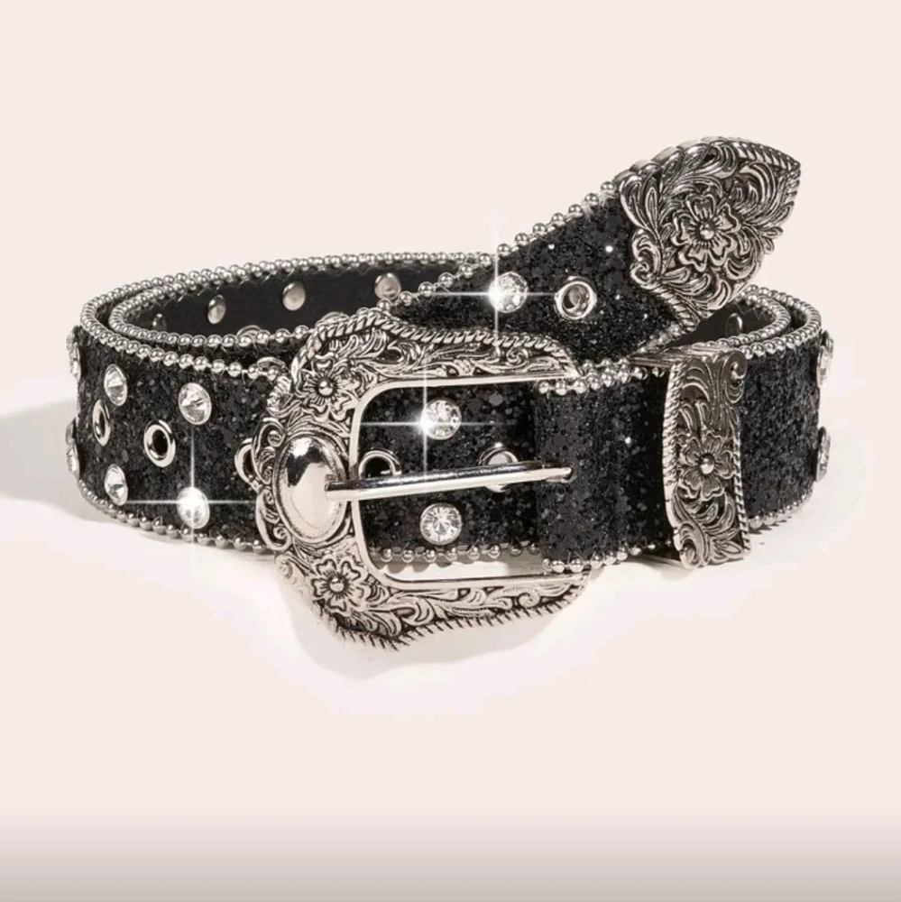 Black Rhinestone Belt with Glitz Belt